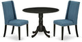 East West Furniture DLFL3-ABK-21 3 Piece Dining Room Table Set Contains a Round by EastWestFurniture
