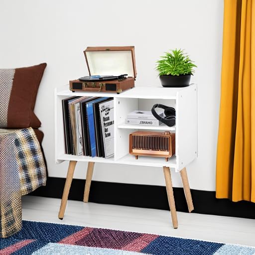 Mid-Century Record Player Stand, Vinyl Record Cabinet Holder - Image 5