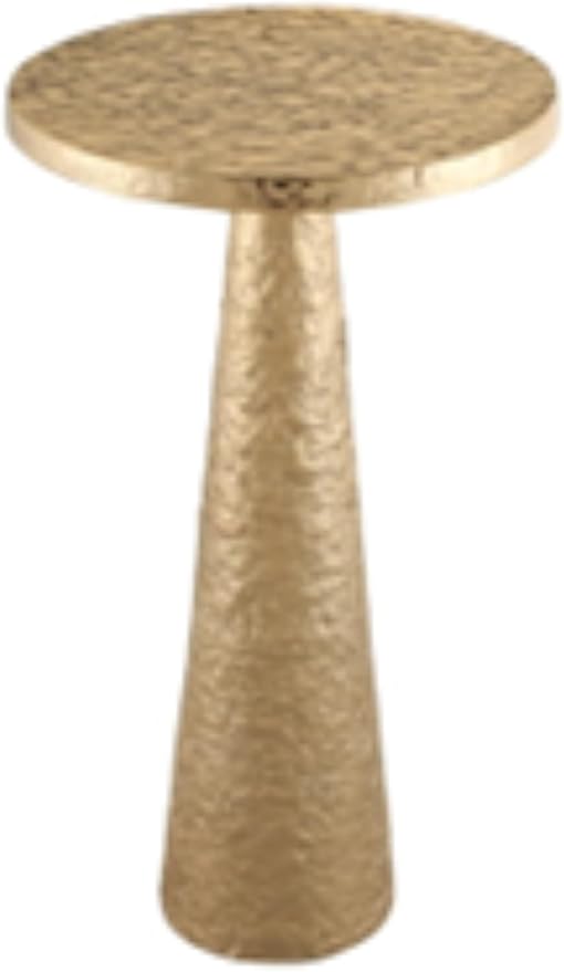 OBJET D'ART Small Round Gold End Tables, Vintage Metal Accent, Coctail and - Image 8