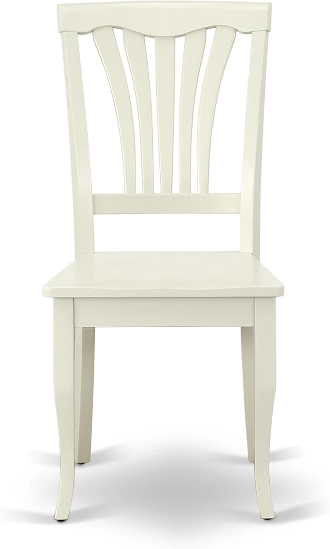 East West Furniture ANAV5-LWH-W 5 Piece Dining Room Table Set Includes a Round - Image 5