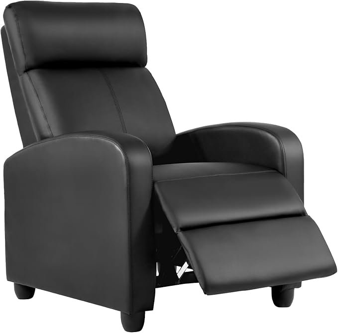 BestMassage | Recliner Chair | No Massage Function | Leather Black | by BestMassage%C2%AE