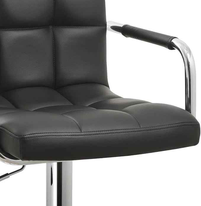 AC Pacific Contemporary Hydraulic Adjustable Swivel Kitchen Bar Stool Chair - Image 6