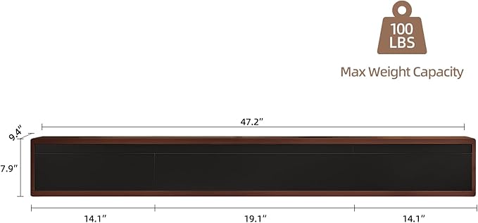 Floating TV Stand Matte Finish, Floating TV Console, Under TV Shelf - Image 2