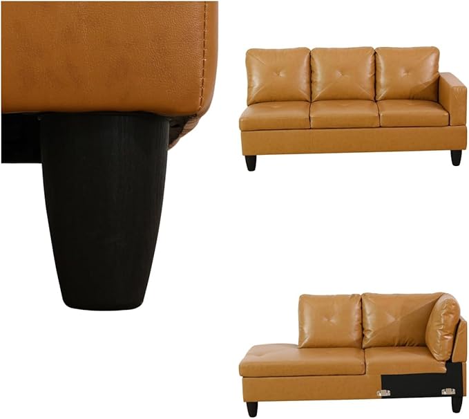 Modular Leather Sectional Couch, L Shaped Couch - Image 5