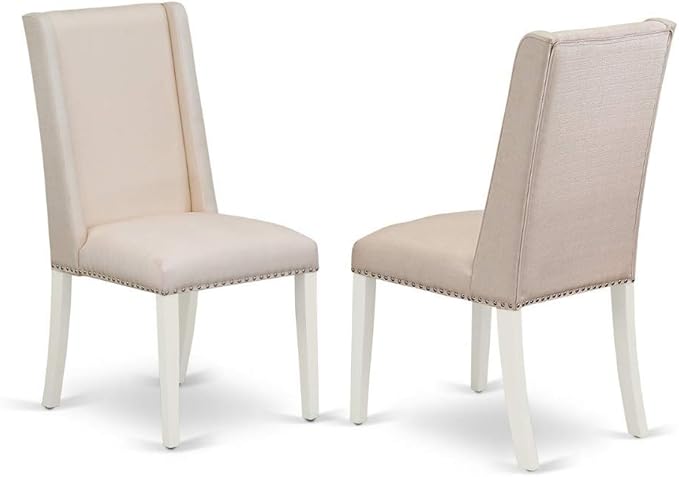 East West Furniture DLFL5-WHI-01 5 Piece Modern Dining Table Set Includes a - Image 5