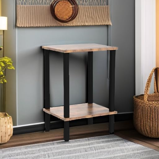 TUTOTAK End Table, Side Table, Nightstand, 2-Tier Storage Shelf, Sofa Table - Image 6