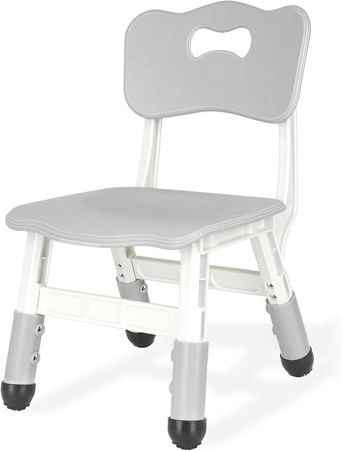 Kids Height Adjustable Toddler Chair Max Load 220LBS Plastic Indoor Outdoor by JIAOQIU