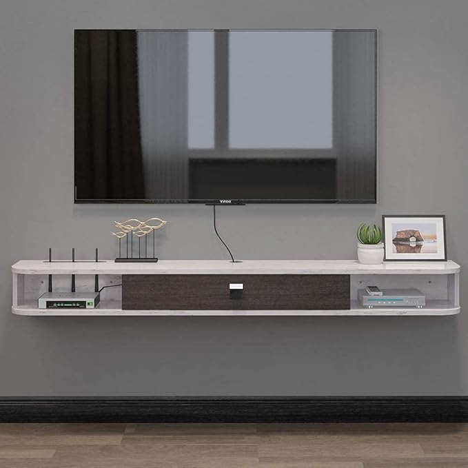 Pmnianhua Floating TV Console, Floating TV Cabinet, Modern Floating TV Stand - Image 2