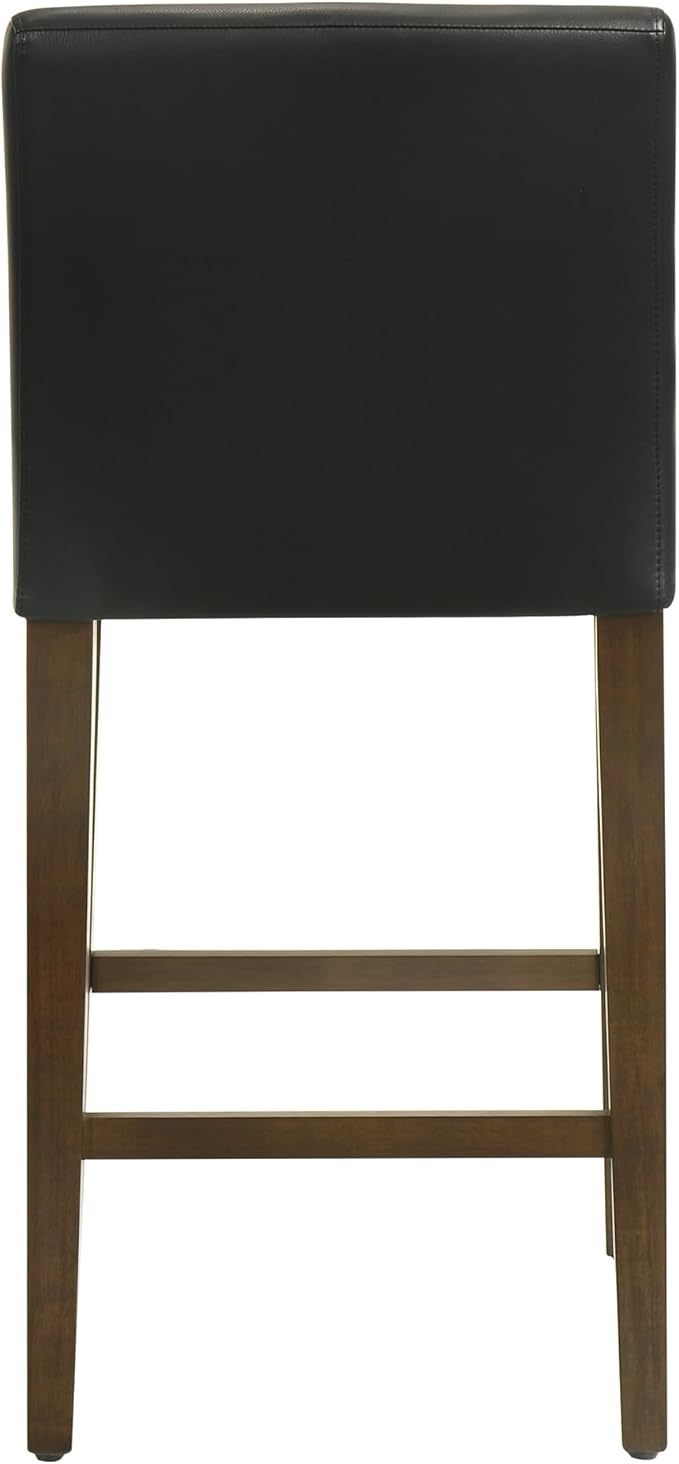 CHITA Counter Height Bar Stools Set of 3, PU Leather in Black - Image 6