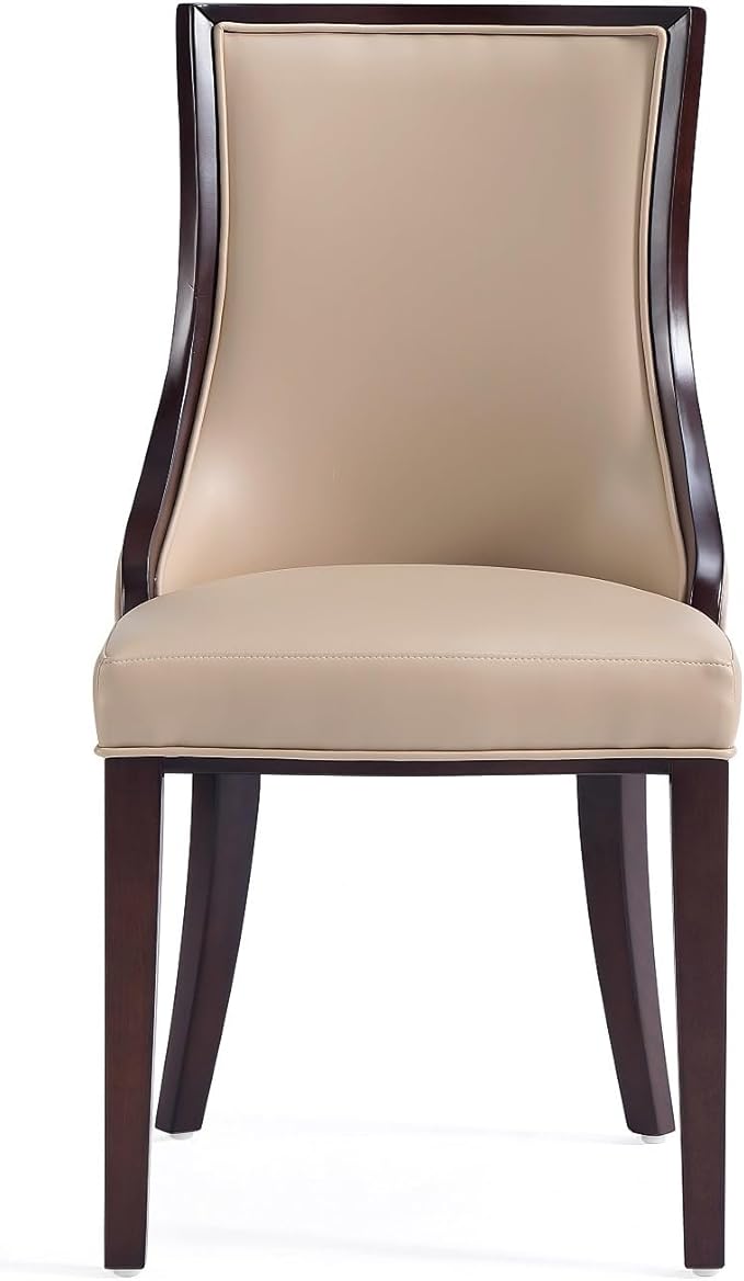 Manhattan Comfort Grand Avenue Faux Leather Dining Chairs, Parsons Accent - Image 5