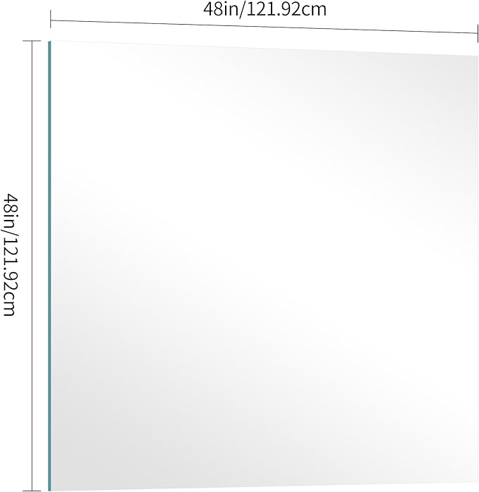 KOCUUY Large Frameless Mirror, 48x48 Inch Square Bathroom Vanity Mirror - Image 6