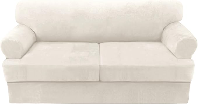 H.VERSAILTEX Sofa Cover 3 Piece T Cushion Sofa Slipcovers Thick Velvet Couch by HVERSAILTEX
