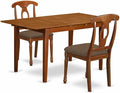East West Furniture PSNA3-SBR-C 3 Piece Kitchen Table Set Contains a Rectangle by EastWestFurniture