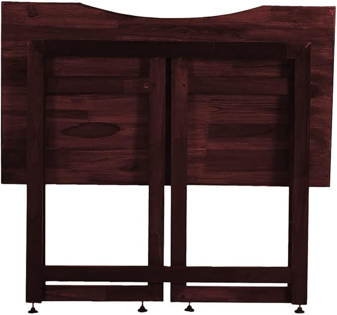 Dawn Riser Solid Wood Folding Table Desk, Space Saving, Easy Storage, Sleek - Image 3