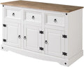 OS Home and Office Furniture Cottage Series Wood Buffet Sideboard in White by American+Furniture+Classics