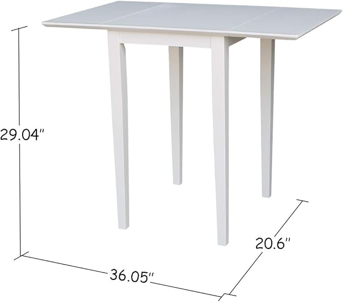 IC International Concepts, Solid Wood Small Drop Leaf Dining Table, Solid Real - Image 3