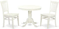 East West Furniture ANGR3-LWH-W 3 Piece Kitchen Table & Chairs Set Contains a by EastWestFurniture