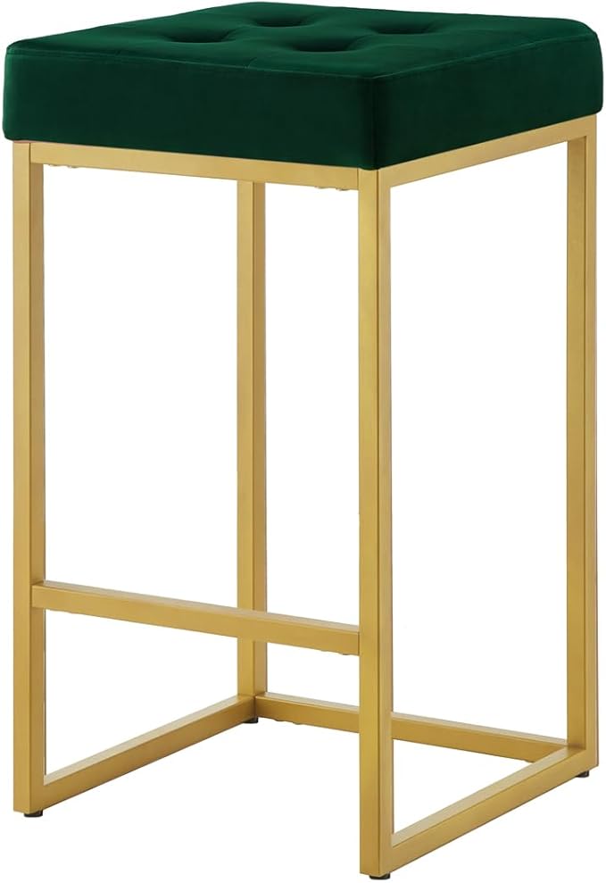 24KF Contemporary Counter Height Bar Stool Set of 2 - Image 4