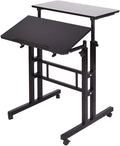 soges 23.6inches Height Adjustable Desk Laptop Desk on The Wheels, Rolling by soges