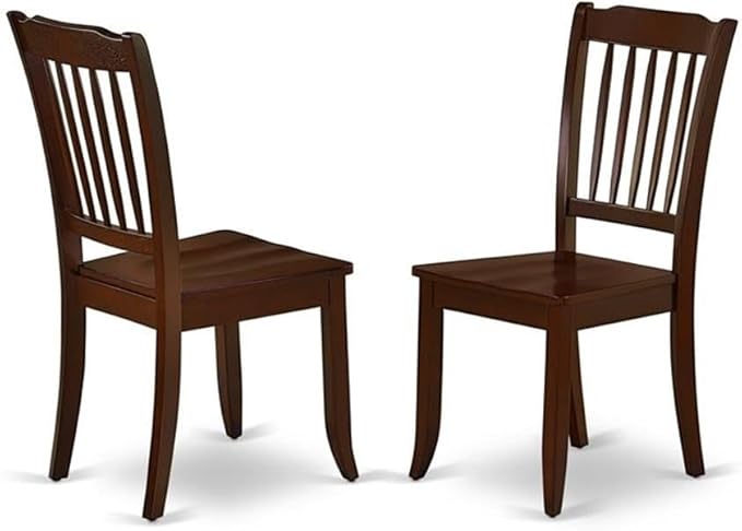East West Furniture MZDA3-MAH-W 3 Piece Dining Room Furniture Set Contains a - Image 4