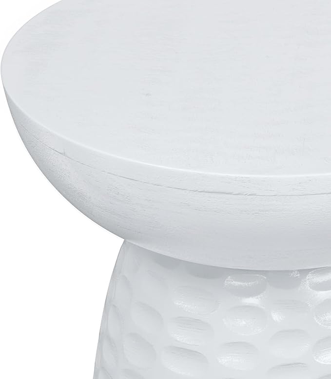 SIMPLIHOME Boyd 13-inch Wide Solid Mango End Table in White, Contemporary-Style - Image 8