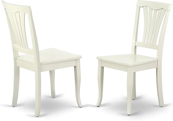 East West Furniture DLAV3-LWH-W 3 Piece Dining Table Set - Image 5