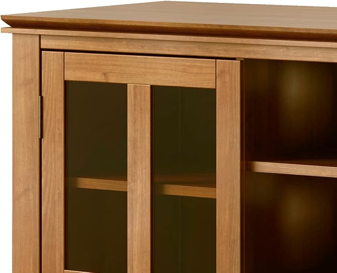 SIMPLIHOME Artisan SOLID WOOD 53 inch Wide Transitional TV Media Stand in Honey - Image 6