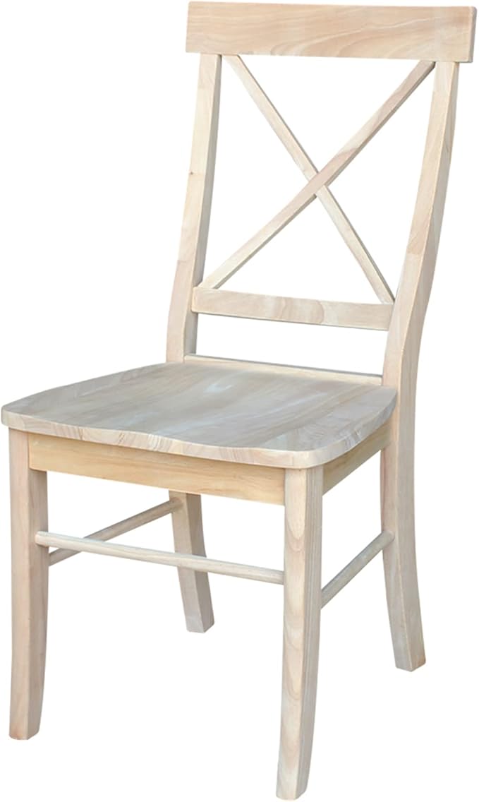 Set of Two X-Back Dining Chairs, Unfinished - Image 12