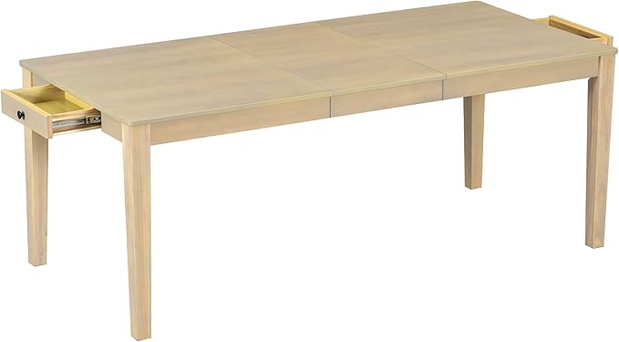 Merax Rustic 7 Piece 78.1inch Extendable Dining Table Set - Image 5