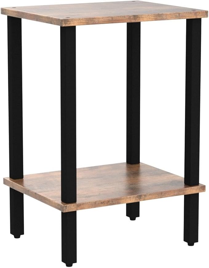 TUTOTAK End Table, Side Table, Nightstand, 2-Tier Storage Shelf, Sofa Table - Image 5