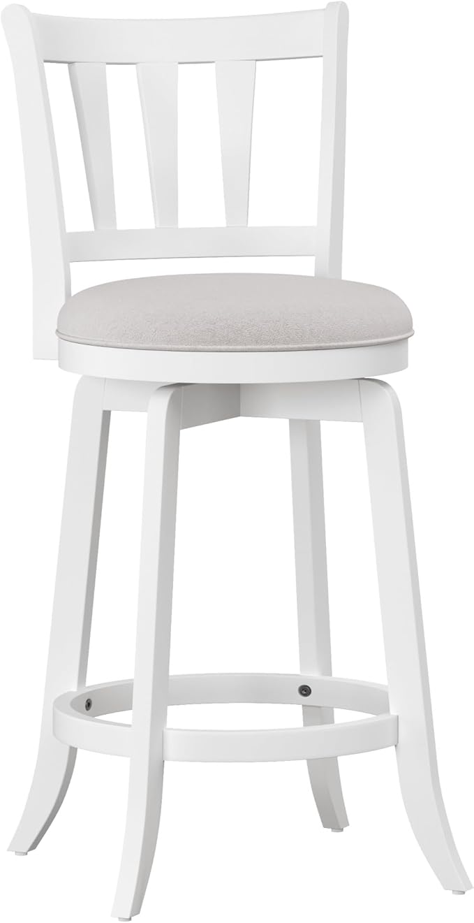 HILLSDALE Presque ISLE Wood Counter Height Swivel Stool White by HillsdaleFurniture