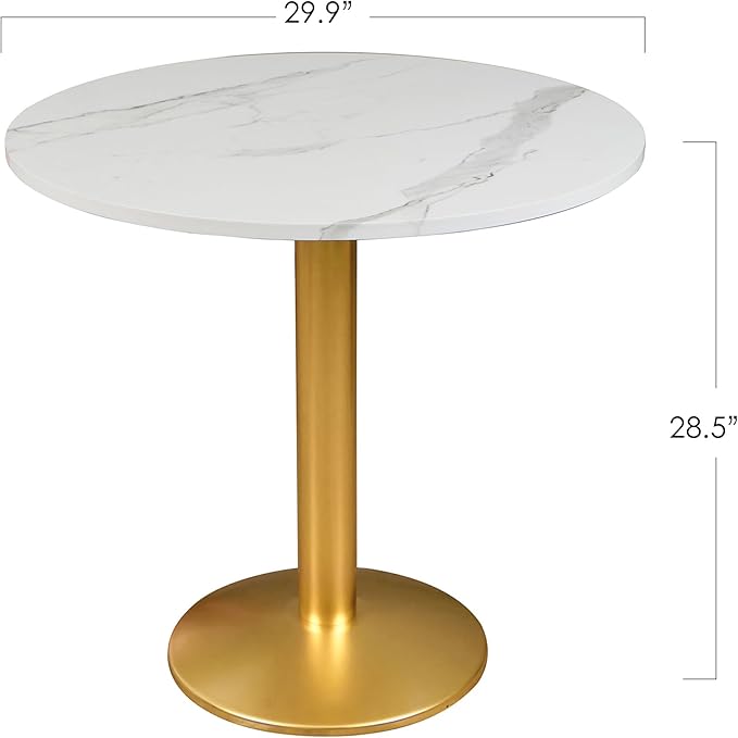 Round Modern Dinning Table 30 inches Bistro Tulip Table - Image 3