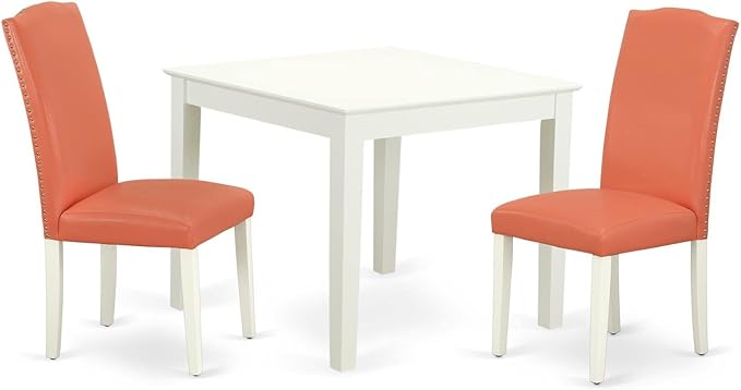 East West Furniture OXEN3-LWH-78 3 Piece Dinette Set by EastWestFurniture