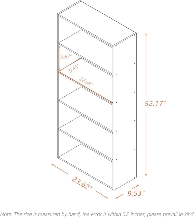 Basic Open Shelf Bookcase - Image 2