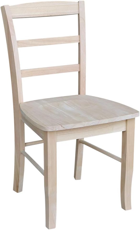 Set of Two Madrid Ladderback Dining Chairs, Unfinished - Image 6