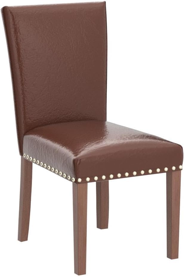 COLAMY Upholstered Parsons Dining Chairs Set of 6, PU Leather Dining Room - Image 5