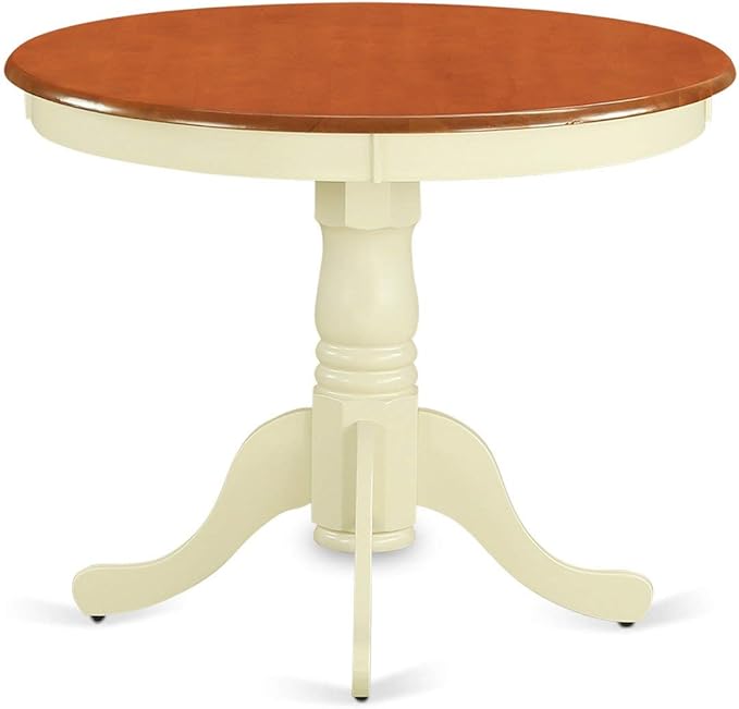 East West Furniture ANTI3-WHI-W 3 Piece Dining Table Set - Image 3