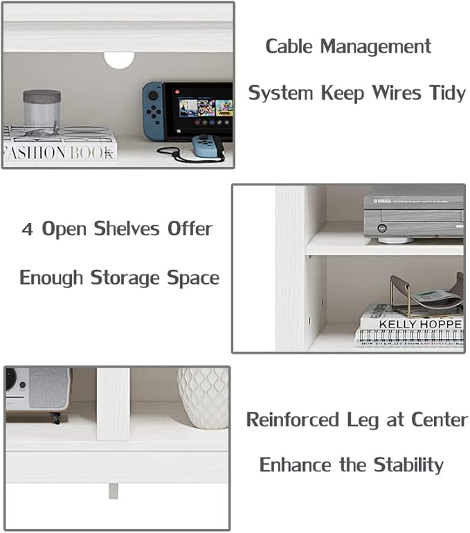 Panana TV Stand, Classic 4 Cubby TV Stand - Image 7