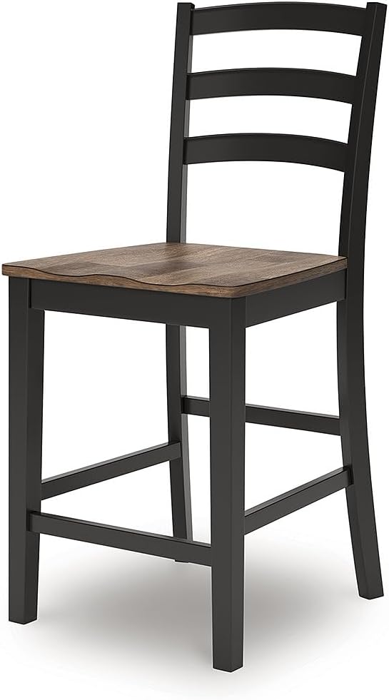 Signature Design by Ashley Wildenauer Farmhouse Armless Ladder Back Counter - Image 3