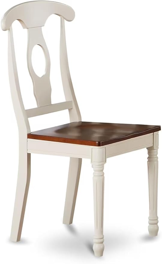 East West Furniture PLKE9-WHI-W 9 Piece Dining Table Set Includes an Oval - Image 5