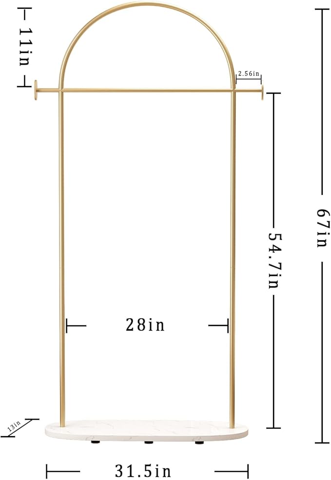 Gold Clothing Rack, Modern Clothes Rack - Image 3