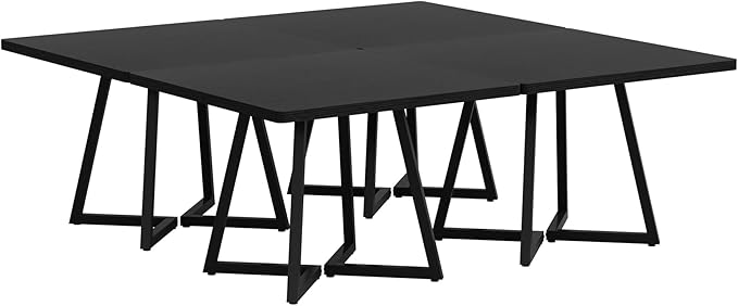 Tribesigns Square Dining Table for 10, 31.5" Industrial Dinner Table - Image 7