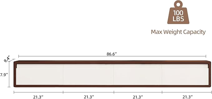 Floating TV Stand High Gloss, Floating TV Console, Under TV Shelf - Image 2
