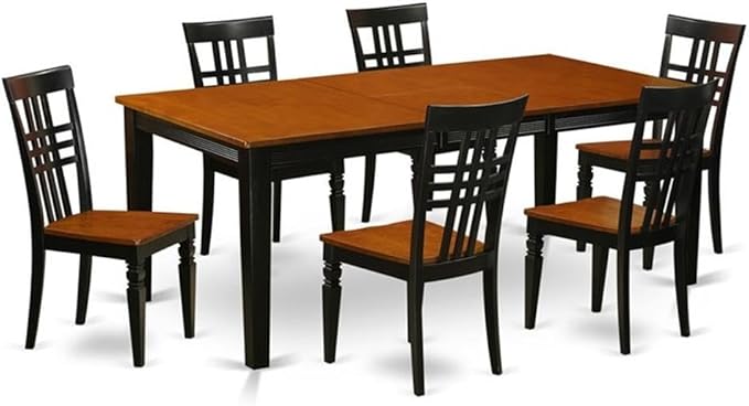 East West Furniture QULG7-BCH-W 7 Piece Dining Room Furniture Set Consist of a by EastWestFurniture