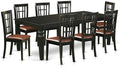East West Furniture LGNI9-BLK-LC 9 Piece Kitchen Table & Chairs Set Includes a by EastWestFurniture