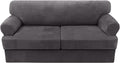 H.VERSAILTEX Sofa Cover 3 Piece T Cushion Sofa Slipcovers Thick Velvet Couch by HVERSAILTEX