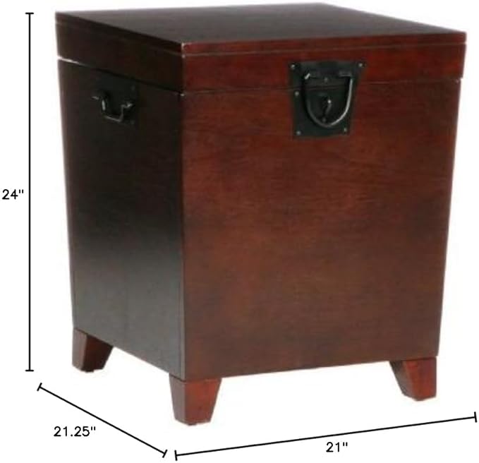 SEI Furniture Pyramid Storage Trunk End Table - Image 3