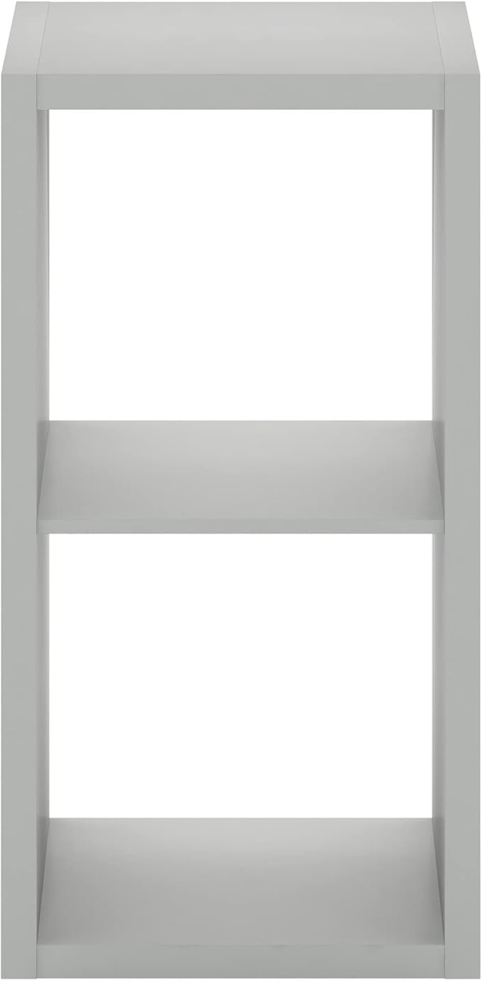 Furinno Cubicle Open Back Decorative Cube Storage Organizer, Light Grey - Image 9
