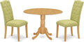 East West Furniture DLCE3-OAK-07 3 Piece Dining Set Contains a Round Dining by EastWestFurniture