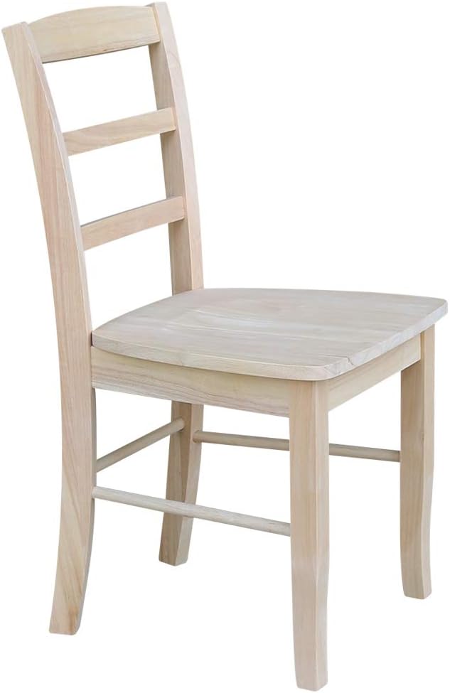 Set of Two Madrid Ladderback Dining Chairs, Unfinished - Image 7
